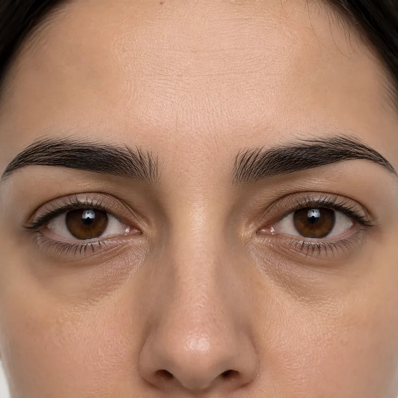 Ojeras y bolsas antes de usar las gafas