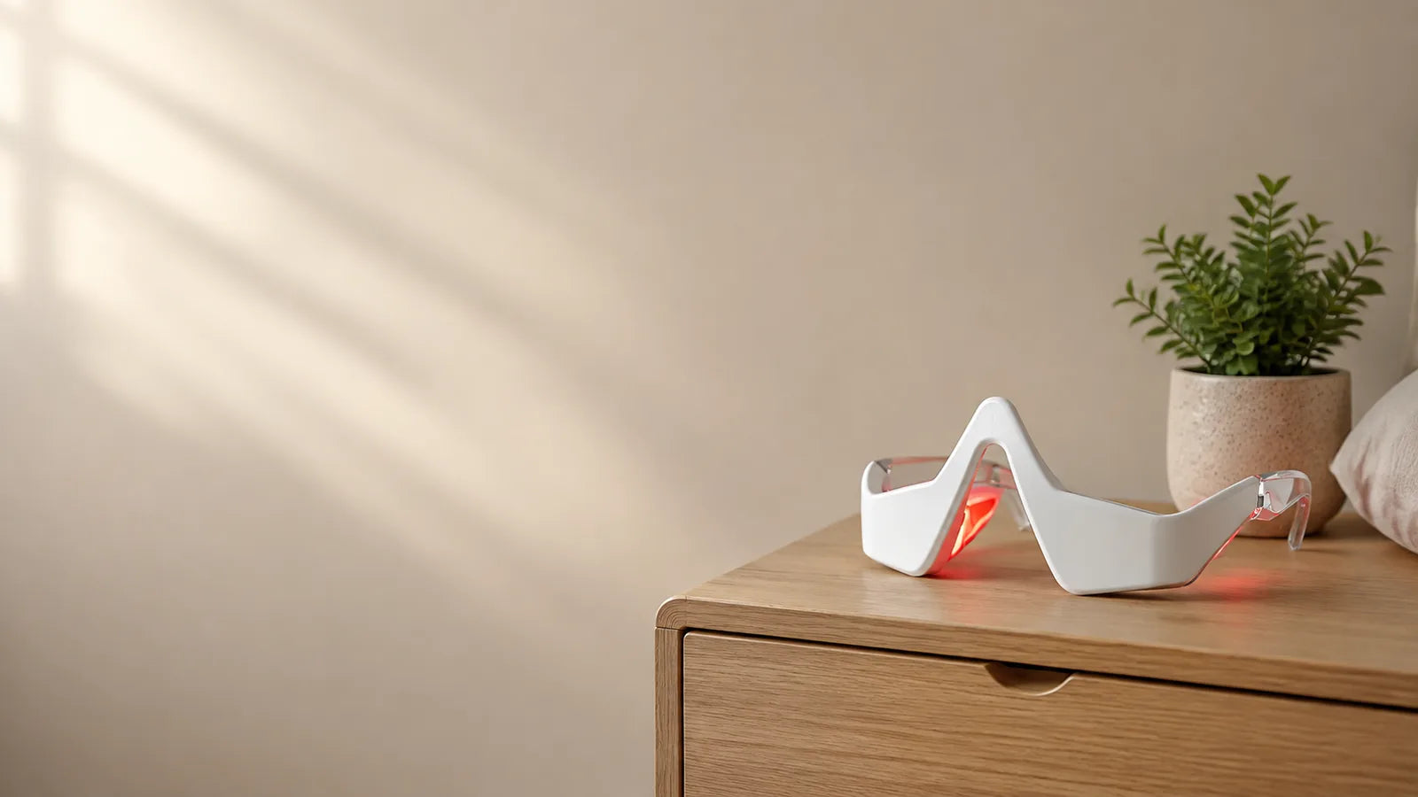 Gafas de masaje ocular con luz roja